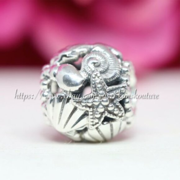 Pandora Openwork Starfish, Shells & Hearts Charm 798950C00 - Picture 1 of 3